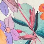 VIOLET Dekokissen | Limitiert | Florales Design | Blüten | 100 % BIO-Baumwolle | vegan | nachhaltig | handgefertigt