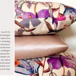 VIOLET Dekokissen | Limitiert | Florales Design | Blüten | 100 % BIO-Baumwolle | vegan | nachhaltig | handgefertigt